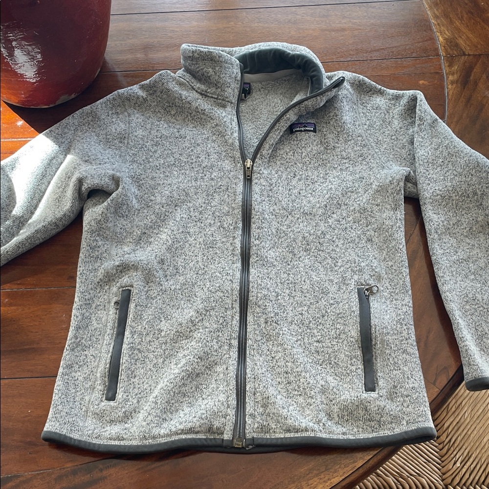 Patagonia Boys' Gray Fleece Jacket XL (14)